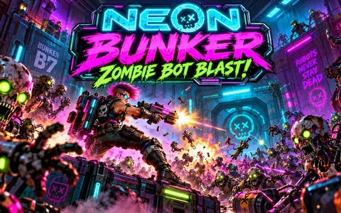 Neon Bunker: Zombie Bot Blast! game cover